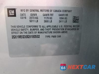 Zdjęcie 12 z 12 samochodu: 2016 CADILLAC XTS LUXURY COLLECTION VIN:2G61M5S30G9180502 - miniatura
