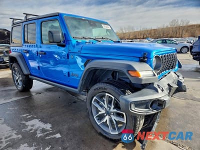 Czwarte zdjęcie samochodu z boku: 2025 JEEP WRANGLER SPORT 4XE VIN:1C4RJXN68SW565140 - miniatura