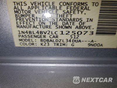 Zdjęcie 14 z 14 samochodu: 2020 NISSAN ALTIMA S VIN:1N4BL4BV2LC125073 - miniatura