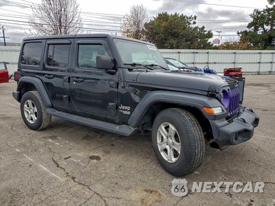 Czwarte zdjęcie samochodu z boku: 2021 JEEP WRANGLER UNLIMITED SPORT VIN:1C4HJXDN6MW606372 - miniatura