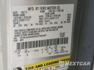 Zdjęcie 13 z 15 samochodu: 2013 FORD EXPEDITION LIMITED VIN:1FMJU2A55DEF69347 - miniatura