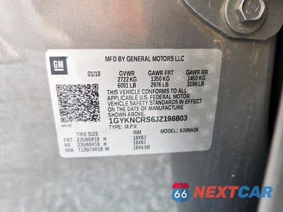 Zdjęcie 13 z 13 samochodu: 2018 CADILLAC XT5 LUXURY VIN:1GYKNCRS6JZ198803 - miniatura