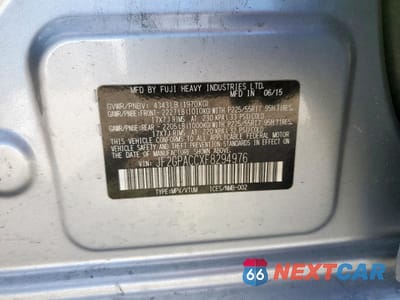 Zdjęcie 13 z 13 samochodu: 2015 SUBARU XV CROSSTREK 2.0 PREMIUM VIN:JF2GPACCXF8294976 - miniatura