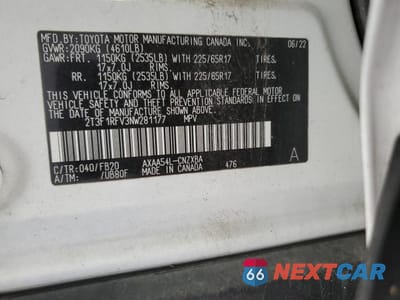 Zdjęcie 14 z 14 samochodu: 2022 TOYOTA RAV4 LE VIN:2T3F1RFV3NW281177 - miniatura