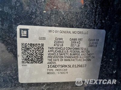 Zdjęcie 12 z 12 samochodu: 2020 CADILLAC CT5 PREMIUM LUXURY VIN:1G6DT5RK5L0129837 - miniatura