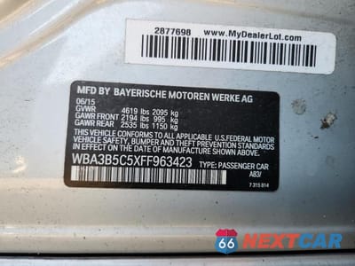 Zdjęcie 13 z 13 samochodu: 2015 BMW 328 XI SULEV VIN:WBA3B5C5XFF963423 - miniatura