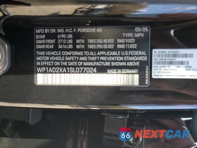 Zdjęcie 13 z 13 samochodu: 2025 PORSCHE MACAN VIN:WP1AD2XA1SL077024 - miniatura