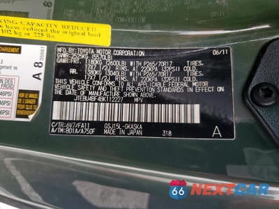 Zdjęcie 14 z 14 samochodu: 2011 TOYOTA FJ CRUISER VIN:JTEBU4BF4BK112227 - miniatura