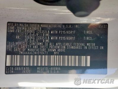 Zdjęcie 13 z 14 samochodu: 2022 TOYOTA COROLLA CROSS L VIN:7MUAAAAG3NV018473 - miniatura