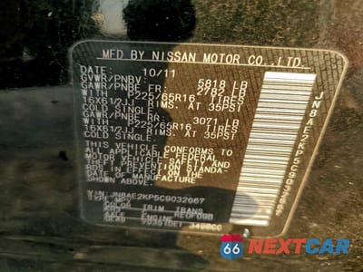 Zdjęcie 13 z 13 samochodu: 2012 NISSAN QUEST S VIN:JN8AE2KP5C9032667 - miniatura