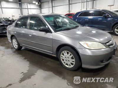 Czwarte zdjęcie samochodu z boku: 2005 HONDA CIVIC LX VIN:2HGES16675H526342 - miniatura