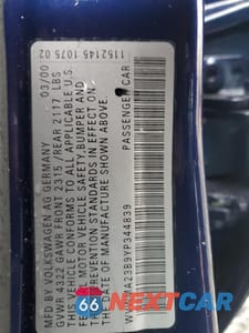 Zdjęcie 12 z 12 samochodu: 2000 VOLKSWAGEN PASSAT GLS VIN:WVWMA23B9YP344839 - miniatura