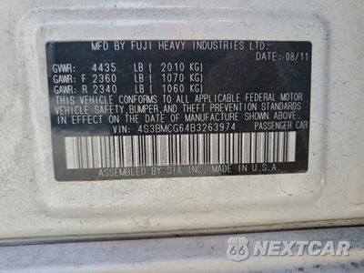 Zdjęcie 12 z 14 samochodu: 2011 SUBARU LEGACY 2.5I PREMIUM VIN:4S3BMCG64B3263974 - miniatura