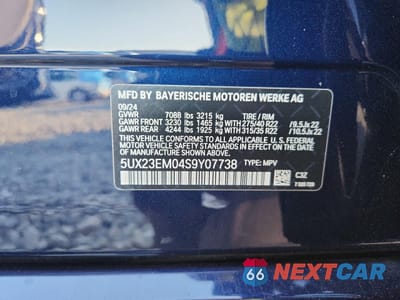 Zdjęcie 13 z 16 samochodu: 2025 BMW X7 XDRIVE40I VIN:5UX23EM04S9Y07738 - miniatura