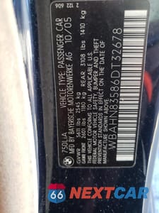 Zdjęcie 12 z 12 samochodu: 2006 BMW 750 LI VIN:WBAHN83586DT32678 - miniatura