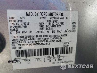 Zdjęcie 13 z 16 samochodu: 2021 FORD EDGE SE VIN:2FMPK3G90MBA60312 - miniatura