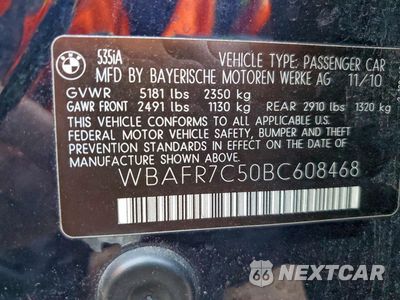 Zdjęcie 12 z 14 samochodu: 2011 BMW 535 I VIN:WBAFR7C50BC608468 - miniatura