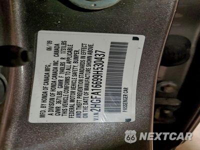 Zdjęcie 12 z 12 samochodu: 2009 HONDA CIVIC LX-S VIN:2HGFA16699H530437 - miniatura