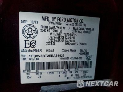 Zdjęcie 12 z 14 samochodu: 2014 FORD F350 SUPER DUTY VIN:1FT8W3BT2EEA81426 - miniatura