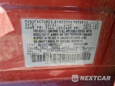 Zdjęcie 13 z 13 samochodu: 2021 NISSAN SENTRA SV VIN:3N1AB8CV8MY290622 - miniatura