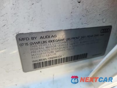 Zdjęcie 13 z 13 samochodu: 2016 AUDI A4 PREMIUM S-LINE VIN:WAUBFAFL1GN006320 - miniatura