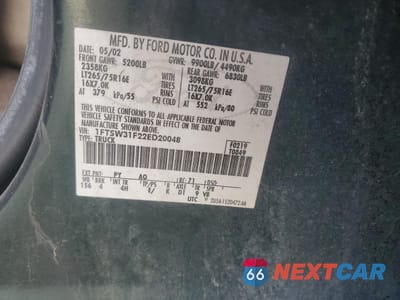 Zdjęcie 13 z 14 samochodu: 2002 FORD SUPER DUTY F-350 W/S VIN:1FTSW31F22ED20048 - miniatura