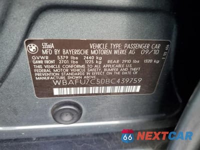 Zdjęcie 25 z 26 samochodu: 2011 BMW 535 XI VIN:WBAFU7C50BC439759 - miniatura