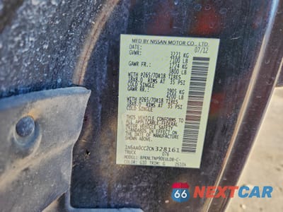 Zdjęcie 13 z 13 samochodu: 2012 NISSAN TITAN S VIN:1N6AA0CC2CN328161 - miniatura