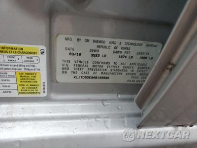 Zdjęcie 12 z 12 samochodu: 2010 CHEVROLET AVEO LS VIN:KL1TD5DE9AB105590 - miniatura