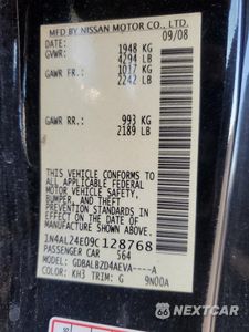 Zdjęcie 12 z 12 samochodu: 2009 NISSAN ALTIMA 2.5S VIN:1N4AL24E09C128768 - miniatura