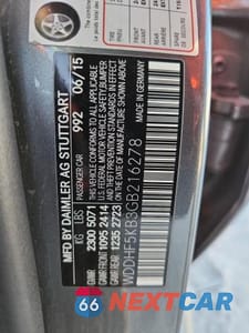 Zdjęcie 12 z 12 samochodu: 2016 MERCEDES-BENZ E 350 VIN:WDDHF5KB3GB216278 - miniatura