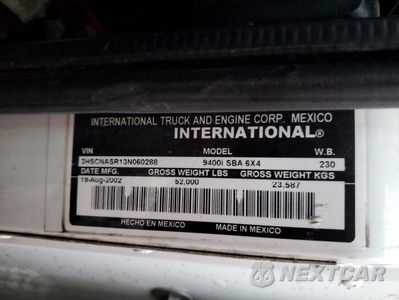 Zdjęcie 10 z 10 samochodu: 2023 INTERNATIONAL 9400I SEMI TRUCK VIN:3HSCNASR13N060288 - miniatura