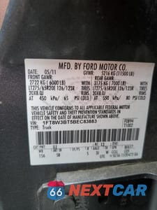 Zdjęcie 12 z 12 samochodu: 2011 FORD F350 SUPER DUTY VIN:1FT8W3BT5BEC83883 - miniatura