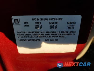 Zdjęcie 12 z 12 samochodu: 1996 CADILLAC SEVILLE STS VIN:1G6KY5291TU836538 - miniatura