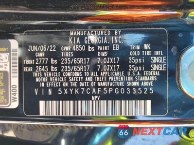 Zdjęcie 14 z 14 samochodu: 2023 KIA SPORTAGE X-PRO VIN:5XYK7CAF5PG033525 - miniatura