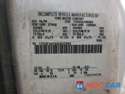 Zdjęcie 12 z 12 samochodu: 1999 FORD F450 SUPER DUTY VIN:1FDXF46F8XEB32982 - miniatura