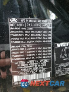 Zdjęcie 15 z 16 samochodu: 2013 LAND ROVER RANGE ROVER HSE VIN:SALGS2DF8DA116915 - miniatura