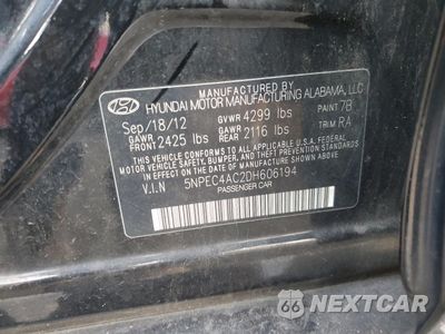Zdjęcie 14 z 14 samochodu: 2013 HYUNDAI SONATA SE VIN:5NPEC4AC2DH606194 - miniatura