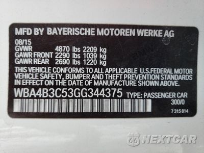 Zdjęcie 14 z 15 samochodu: 2016 BMW 435 XI GRAN COUPE VIN:WBA4B3C53GG344375 - miniatura