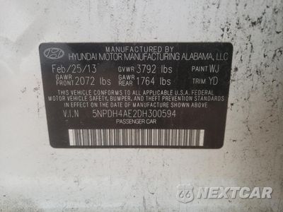 Zdjęcie 15 z 15 samochodu: 2013 HYUNDAI ELANTRA GLS VIN:5NPDH4AE2DH300594 - miniatura