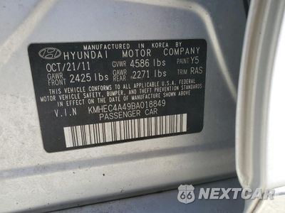 Zdjęcie 12 z 12 samochodu: 2011 HYUNDAI SONATA HYBRID VIN:KMHEC4A49BA018849 - miniatura