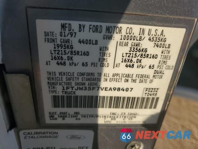 Zdjęcie 15 z 15 samochodu: 1997 FORD F350 VIN:1FTJW35F7VEA98407 - miniatura