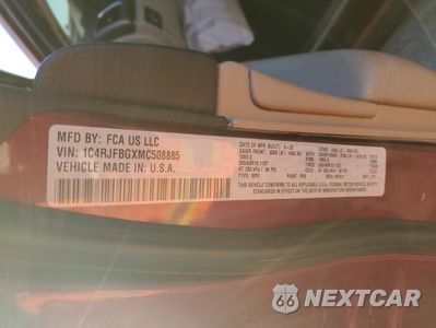 Zdjęcie 15 z 16 samochodu: 2021 JEEP GRAND CHEROKEE LIMITED VIN:1C4RJFBGXMC508885 - miniatura
