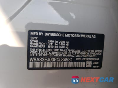 Zdjęcie 14 z 14 samochodu: 2023 BMW 760 XI VIN:WBA33EJ00PCL84531 - miniatura