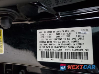Zdjęcie 14 z 14 samochodu: 2015 ACURA TLX ADVANCE VIN:19UUB3F79FA005414 - miniatura