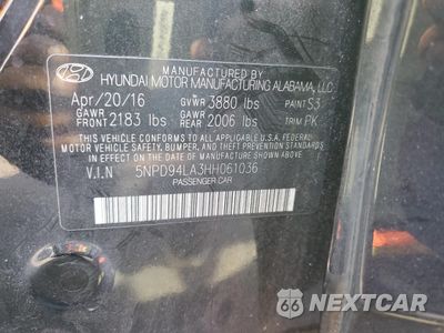 Zdjęcie 14 z 14 samochodu: 2017 HYUNDAI ELANTRA ECO VIN:5NPD94LA3HH061036 - miniatura