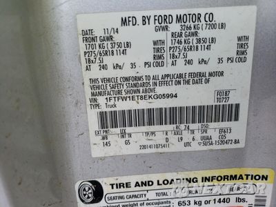 Zdjęcie 13 z 13 samochodu: 2014 FORD F150 SUPERCREW VIN:1FTFW1ET8EKG05994 - miniatura