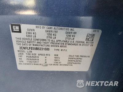 Zdjęcie 15 z 15 samochodu: 2011 CHEVROLET EQUINOX LTZ VIN:2CNFLFE59B6231686 - miniatura