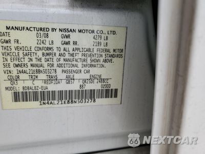 Zdjęcie 13 z 14 samochodu: 2008 NISSAN ALTIMA 2.5 VIN:1N4AL21E88N503278 - miniatura