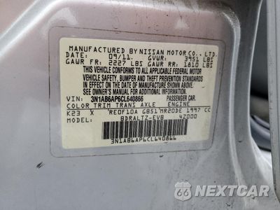 Zdjęcie 13 z 13 samochodu: 2012 NISSAN SENTRA 2.0 VIN:3N1AB6AP6CL640866 - miniatura